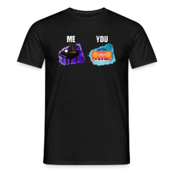 Ich Du - Pianiste Pianiste - T-shirt homme - noir - Devant - AI Model Male 178 light (178cm)