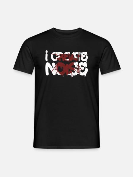 I Create Noise - Schlagzeug Rock Drummer - Männer T-Shirt - Schwarz