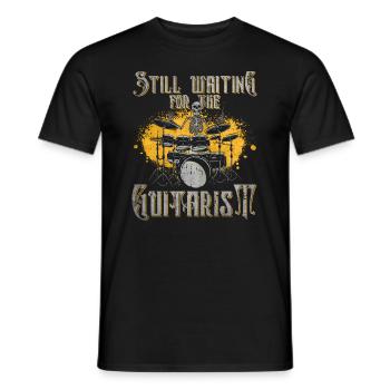 Still Waiting For The Guitarist - batterie rock - T-shirt homme - noir - Devant - AI Model Male 178 light (178cm)