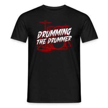 Drumming The Drummer - drums Rock Drummer - Men's T-Shirt - black - Front - AI Model Male 178 light (178cm)