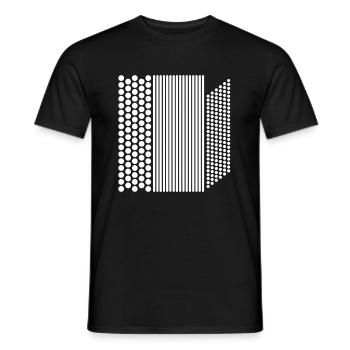 Akkordeon Akkordeonist Akkordeonspieler Musiker - Männer T-Shirt - Schwarz - Vorne - AI Model Male 178 light (178cm)