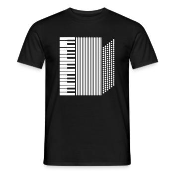Akkordeon Akkordeonist Akkordeonspieler Musiker - Männer T-Shirt - Schwarz - Vorne - AI Model Male 178 light (178cm)