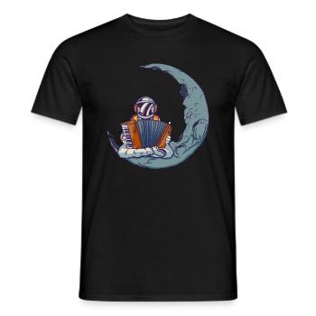 Astronaut Accordion Accordionist Accordion Player - Men's T-Shirt - black - Front - AI Model Male 178 light (178cm)