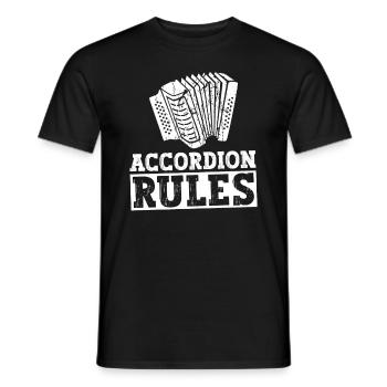 Accordion rules. - Accordion accordionist - Men's T-Shirt - black - Front - AI Model Male 178 light (178cm)