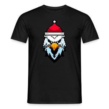 Adler verpixelt Weihnachten - Lustige Adler - Männer T-Shirt - Schwarz - Vorne - AI Model Male 178 light (178cm)