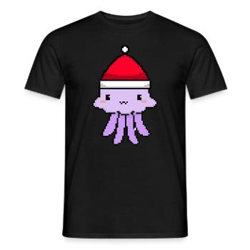 Verpixelte Quallen-Weihnachten - Lustige - Männer T-Shirt - Schwarz - Vorne - AI Model Male 178 light (178cm)