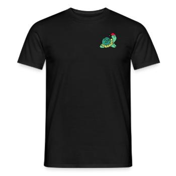 Noël de tortue pixélisée - Drôle - T-shirt homme - noir - Devant - AI Model Male 178 light (178cm)