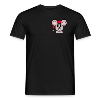 Maus verpixelte Weihnachten - Lustige Maus - Männer T-Shirt - Schwarz - Vorne - AI Model Male 178 light (178cm)