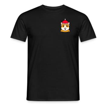 Hamster pixelisé Noël - Drôle - T-shirt homme - noir - Devant - AI Model Male 178 light (178cm)