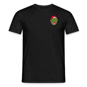 Krokodil verpixelt Weihnachten - Lustige Aligator - Männer T-Shirt - Schwarz - Vorne - AI Model Male 178 light (178cm)
