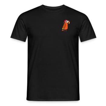 Papagei verpixelt Weihnachten - Lustiger Papagei - Männer T-Shirt - Schwarz - Vorne - AI Model Male 178 light (178cm)