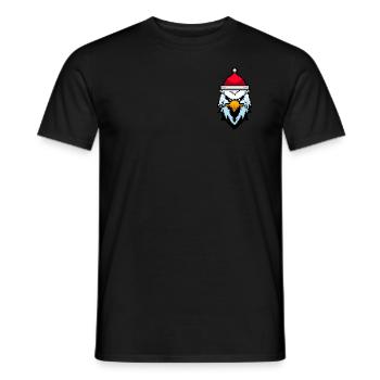 Adler verpixelt Weihnachten - Lustige Adler - Männer T-Shirt - Schwarz - Vorne - AI Model Male 178 light (178cm)