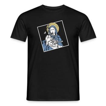 Heilige Maria Dudelsack Schottische Musik - Männer T-Shirt - Schwarz - Vorne - AI Model Male 178 light (178cm)
