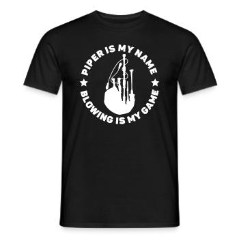 Bagpipes Scottish Bagpipes Player Music - Men's T-Shirt - black - Front - AI Model Male 178 light (178cm)