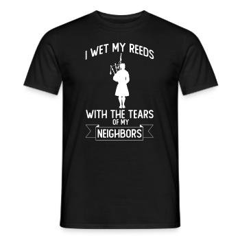 J’ai mouillé mes roseaux avec les larmes de mes voisins - T-shirt homme - noir - Devant - AI Model Male 178 light (178cm)