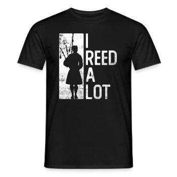 I Reed A Lot - Schottische Dudelsackmusik - Männer T-Shirt - Schwarz - Vorne - AI Model Male 178 light (178cm)