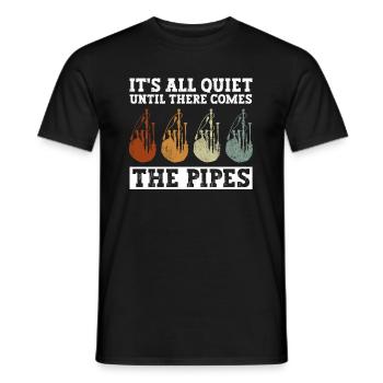 Tout tout à fait jusqu’à ce qu’il arrive les cornemuses Pipes - T-shirt homme - noir - Devant - AI Model Male 178 light (178cm)