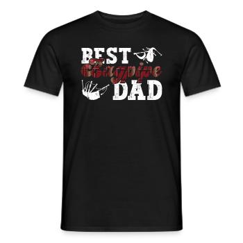 Meilleur père de cornemuse - cornemuse écossaise - T-shirt homme - noir - Devant - AI Model Male 178 light (178cm)