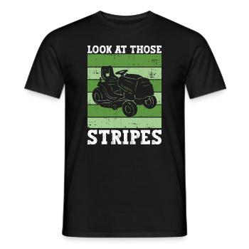 Regardez ces rayures - tondeuse à gazon - T-shirt homme - noir - Devant - AI Model Male 178 light (178cm)