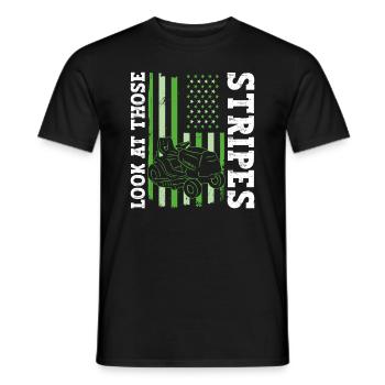 Regardez ces rayures - tondeuse à gazon - T-shirt homme - noir - Devant - AI Model Male 178 light (178cm)
