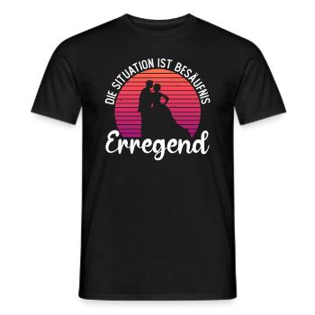 Die Situation Ist Besäufniserregend - JGA - Männer T-Shirt - Schwarz - Vorne - AI Model Male 178 light (178cm)