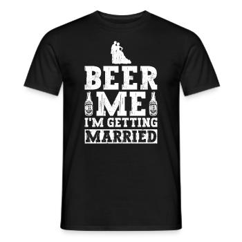 Beer Me I'm Getting Married - Bräutigam JGA - Männer T-Shirt - Schwarz - Vorne - AI Model Male 178 light (178cm)