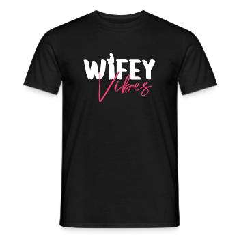 Wifey Vibes - Bride Bachelorette Party JGA - Men's T-Shirt - black - Front - AI Model Male 178 light (178cm)