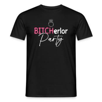 Bitcherlor Soirée Enterrement de vie de jeune fille Mariée Enterrement de vie de garçon - T-shirt homme - noir - Devant - AI Model Male 178 light (178cm)