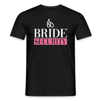 Sécurité nuptiale - Bachelorette JGA - T-shirt homme - noir - Devant - AI Model Male 178 light (178cm)
