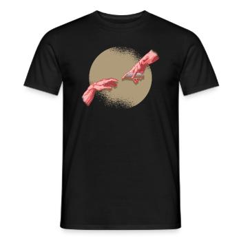 Michel-Ange remet des musiciens d’harmonica - T-shirt homme - noir - Devant - AI Model Male 178 light (178cm)