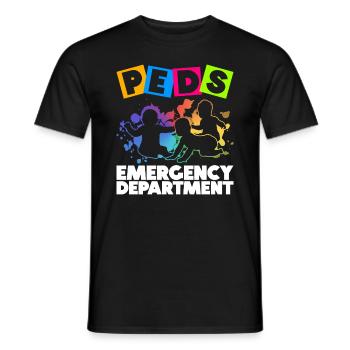Children Nurse Infant Pediatrics - Men's T-Shirt - black - Front - AI Model Male 178 light (178cm)