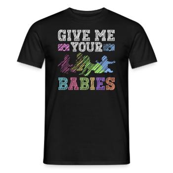 Newborn Photographer Baby Photography Saying - Men's T-Shirt - black - Front - AI Model Male 178 light (178cm)