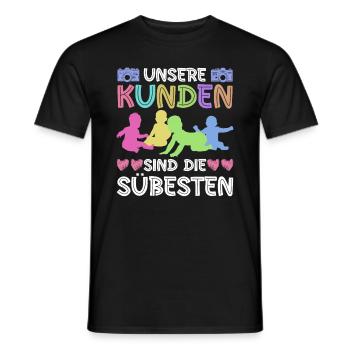 Unsere Kunden Sind Die Süßesten - Babyfotografin - Männer T-Shirt - Schwarz - Vorne - AI Model Male 178 light (178cm)