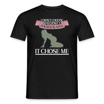 Grossesse Photographie Photographe Enceinte - T-shirt homme - noir - Devant - AI Model Male 178 light (178cm)