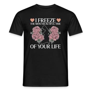 Grossesse Photographie Photographe Enceinte - T-shirt homme - noir - Devant - AI Model Male 178 light (178cm)
