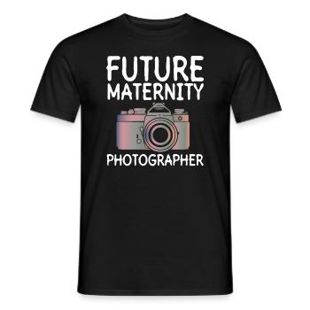Grossesse Photographie Photographe Enceinte - T-shirt homme - noir - Devant - AI Model Male 178 light (178cm)