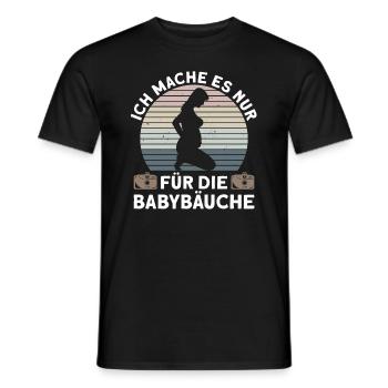 Babybauch Schwangerschaft Fotografin Fotografie - Männer T-Shirt - Schwarz - Vorne - AI Model Male 178 light (178cm)