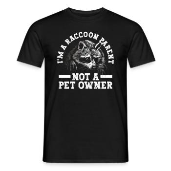 Raccoon Animal Funny - Men's T-Shirt - black - Front - AI Model Male 178 light (178cm)