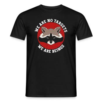 Waschbär Tierschutz Tierrecht Aktivist - Männer T-Shirt - Schwarz - Vorne - AI Model Male 178 light (178cm)