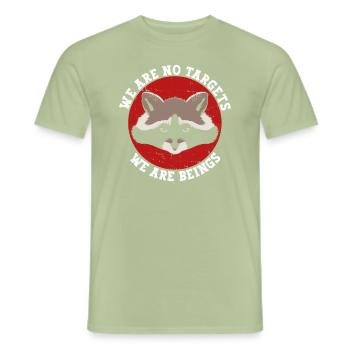 Waschbär Tierschutz Tierrecht Aktivist - Männer T-Shirt - Sage - Vorne - AI Model Male 178 light (178cm)