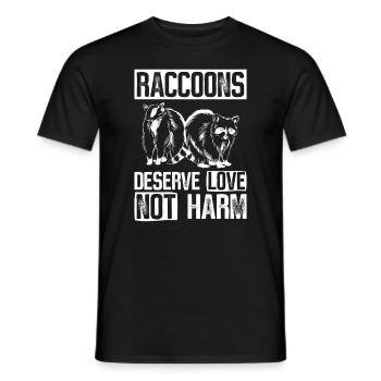 Waschbär Tierschutz Tierrecht Aktivist - Männer T-Shirt - Schwarz - Vorne - AI Model Male 178 light (178cm)
