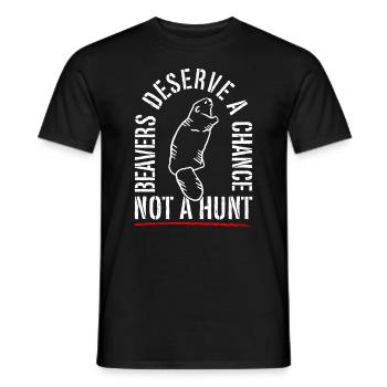 Biber Tierschutz Tierrecht Aktivist Nagetier - Männer T-Shirt - Schwarz - Vorne - AI Model Male 178 light (178cm)