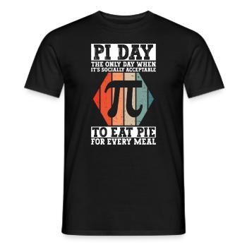 Lustiger Mathelehrer zum Pi Day Mathe Geek - Männer T-Shirt - Schwarz - Vorne - AI Model Male 178 light (178cm)