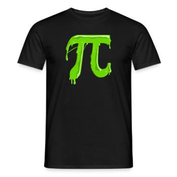 Green Slimy Pi - Funny math teacher for - Men's T-Shirt - black - Front - AI Model Male 178 light (178cm)