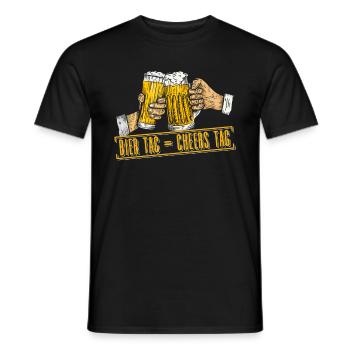Bier Tag = Cheers Tag - Bier Tag Bier Liebhaber - Männer T-Shirt - Schwarz - Vorne - AI Model Male 178 light (178cm)