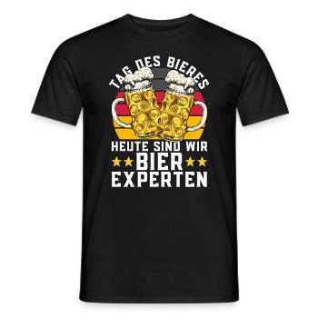 Tag Des Bieres Heute Sind Wir Bier-Experten - Bier - Männer T-Shirt - Schwarz - Vorne - AI Model Male 178 light (178cm)