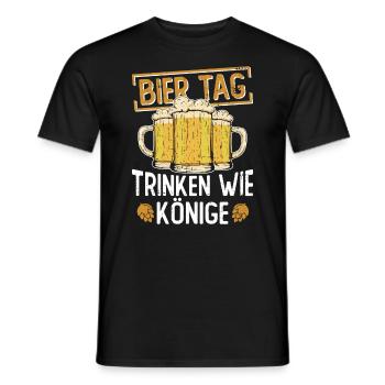 Bier Tag Trinken Wie Könige - Bier Tag Bier - Männer T-Shirt - Schwarz - Vorne - AI Model Male 178 light (178cm)