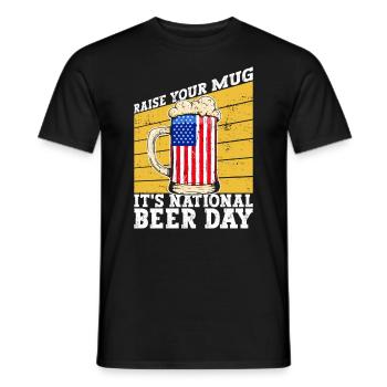 Bier Tag Tag des Bieres Bierliebhaber Biertrinker - Männer T-Shirt - Schwarz - Vorne - AI Model Male 178 light (178cm)