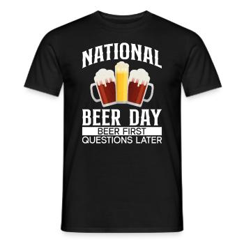 Bier Tag Tag des Bieres Bierliebhaber Biertrinker - Männer T-Shirt - Schwarz - Vorne - AI Model Male 178 light (178cm)