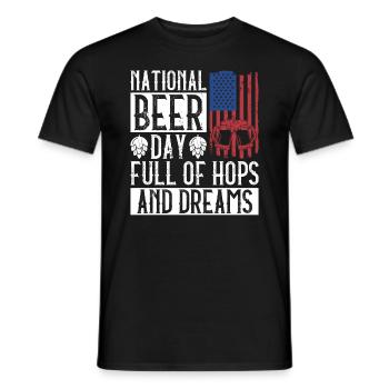 Bier Tag Tag des Bieres Bierliebhaber Biertrinker - Männer T-Shirt - Schwarz - Vorne - AI Model Male 178 light (178cm)